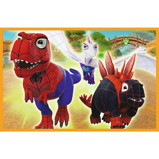 Imagine Puzzle Trefl 2x24 Spidey and His Amazing Friends – Dino-Webs Spidey și dinozaurii