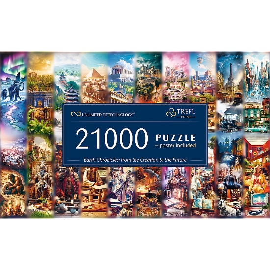 Imagine Puzzle Trefl UFT 21000 Cronici pământești – De la creație la viitor