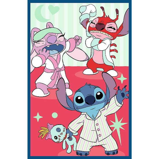 Imagine Puzzle Trefl 3x80 Stitch Lumea lui Stitch