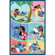 Imagine Puzzle Trefl 3x80 Stitch Lumea lui Stitch