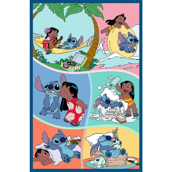 Imagine Puzzle Trefl 3x80 Stitch Lumea lui Stitch