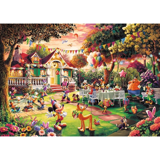 Imagine Puzzle Trefl 1000 Premium Plus Disney Mickey Mouse Petrecere Zi de Naștere