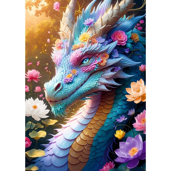 Imagine Puzzle Trefl 1000 Dragonul Colorat