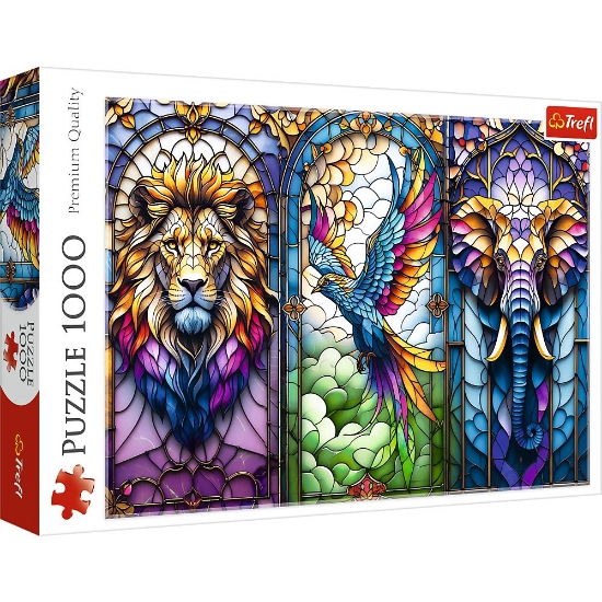 Imagine Puzzle Trefl 1000 Animale în vitraliu