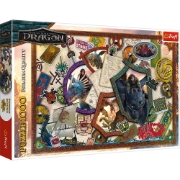 Imagine Puzzle Trefl 1000 Cum să îți dresezi dragonul Eroii