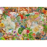 Imagine Puzzle Trefl 1000 Premium Plus Tea Time Harta Antică a Lumii