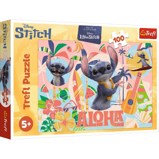 Imagine Puzzle Trefl 100 Disney Stitch și prietenii în acțiune