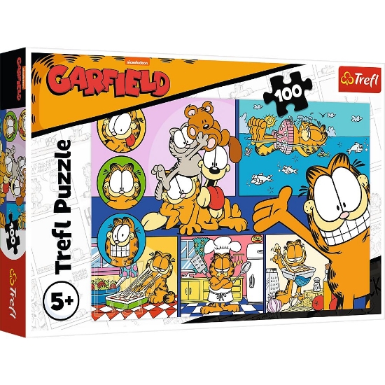 Imagine Puzzle Trefl 100 Leneșul Garfield