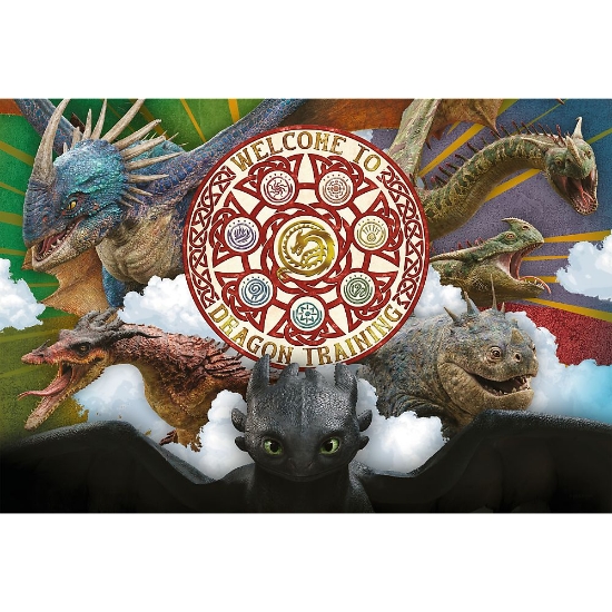 Imagine Puzzle Trefl 100 Cum să îți dresezi dragonul – Dragoni în acțiune
