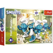 Imagine Puzzle Trefl 30 Aventurile Ștrumfilor