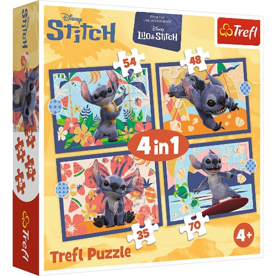 Imagine Puzzle 4in1 Disney Lilo și Stitch vacanța în Hawaii