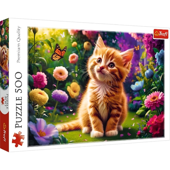 Imagine Puzzle Trefl 500 Pisicuța drăguță