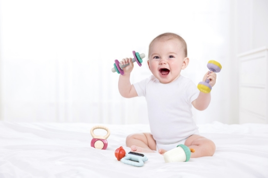 Imagine Set 5 jucării gingivale sport – zornăitori și dentiție pentru bebeluși activi