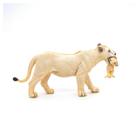 Imagine PAPO FIGURINA LEOAICA ALBA CU PUI