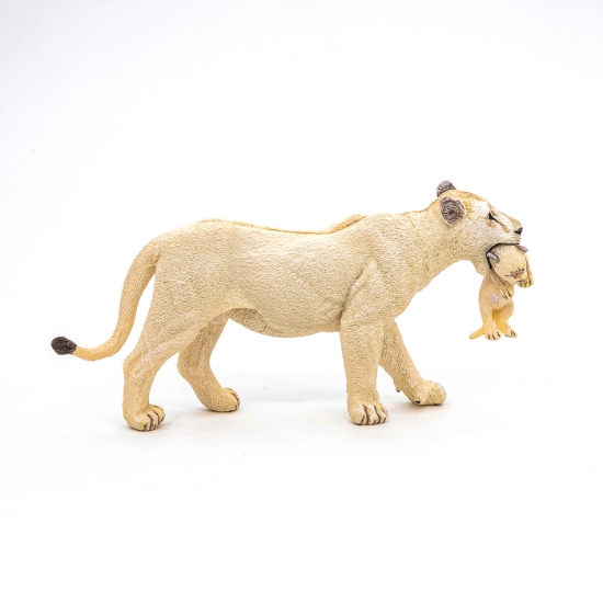 Imagine PAPO FIGURINA LEOAICA ALBA CU PUI