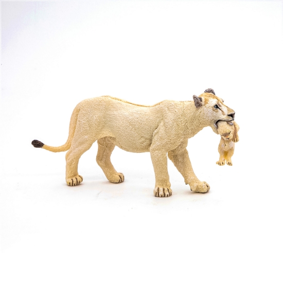 Imagine PAPO FIGURINA LEOAICA ALBA CU PUI