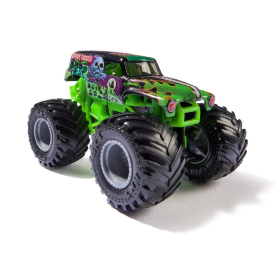Imagine Monster Jam mașinuța metalică Grave Digger scara 1 la 64
