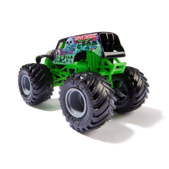 Imagine Monster Jam mașinuța metalică Grave Digger scara 1 la 64