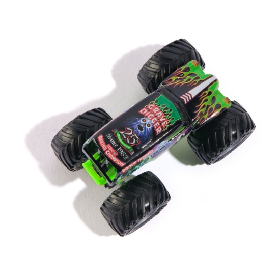 Imagine Monster Jam mașinuța metalică Grave Digger scara 1 la 64