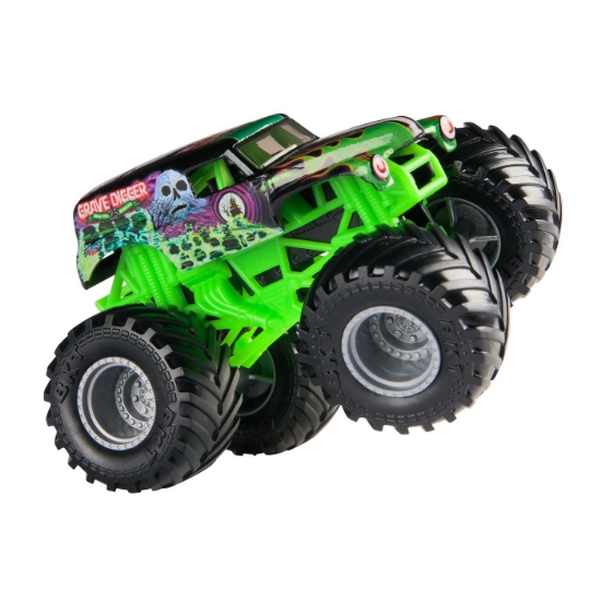 Imagine Monster Jam mașinuța metalică Grave Digger scara 1 la 64