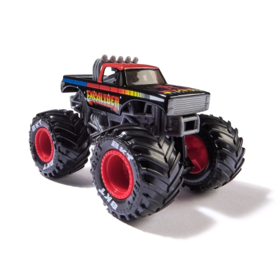 Imagine Monster Jam mașinuța metalică Excaliber scara 1 la 64