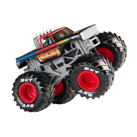 Imagine Monster Jam mașinuța metalică Excaliber scara 1 la 64