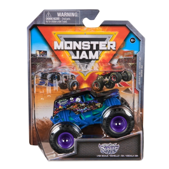 Imagine Monster Jam mașinuță metalică Son-Uva Digger scara 1 la 64