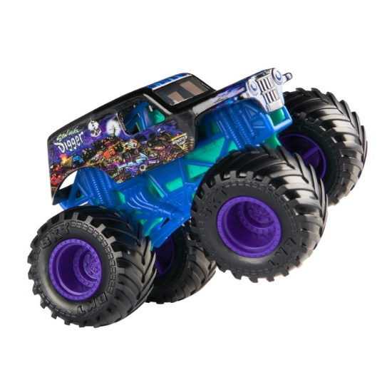 Imagine Monster Jam mașinuță metalică Son-Uva Digger scara 1 la 64