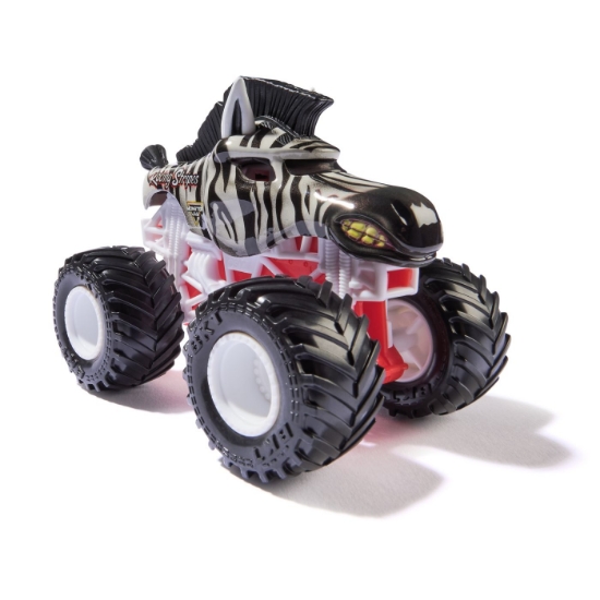 Imagine Monster Jam mașinuță metalică Racing Stripes scara 1 la 64