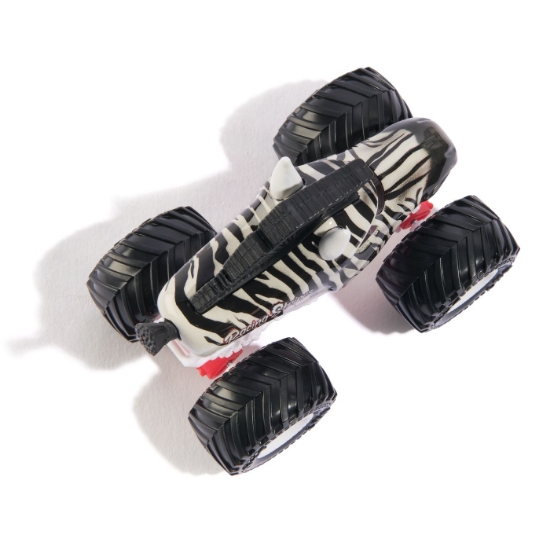 Imagine Monster Jam mașinuță metalică Racing Stripes scara 1 la 64