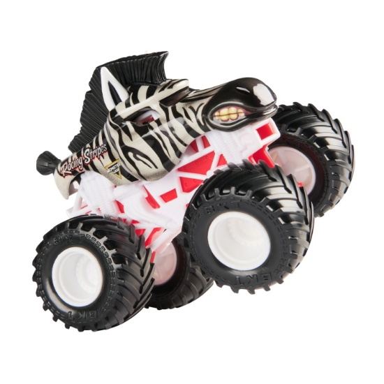 Imagine Monster Jam mașinuță metalică Racing Stripes scara 1 la 64