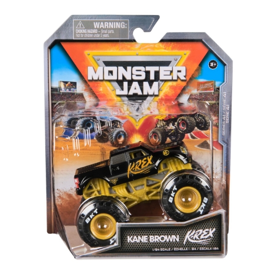 Imagine Monster Jam mașinuța metalică Kane Brown K-Rex scara 1 la 64