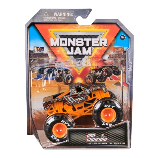 Imagine Monster Jam mașinuța metalică Bad Company scara 1 la 64