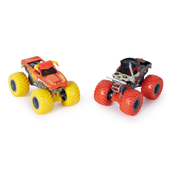 Imagine Monster Jam set 2 mașinuțe metalice El Toro Loco și Pirates Curse scara 1:64