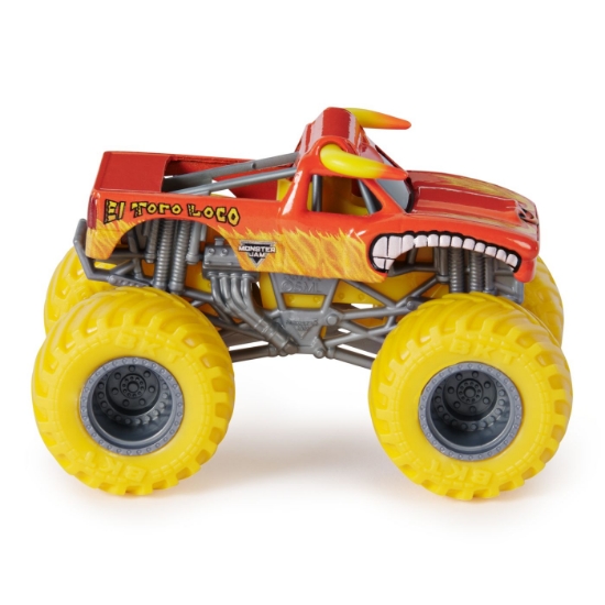 Imagine Monster Jam set 2 mașinuțe metalice El Toro Loco și Pirates Curse scara 1:64