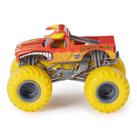 Imagine Monster Jam set 2 mașinuțe metalice El Toro Loco și Pirates Curse scara 1:64