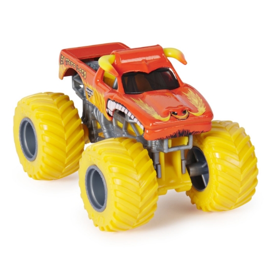 Imagine Monster Jam set 2 mașinuțe metalice El Toro Loco și Pirates Curse scara 1:64