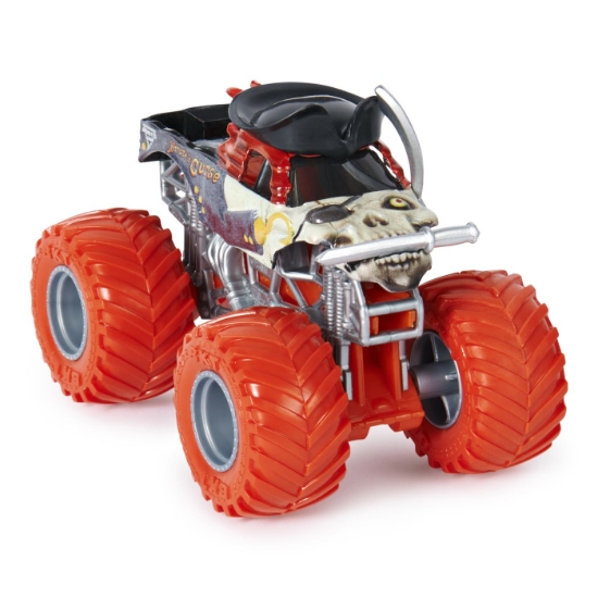 Imagine Monster Jam set 2 mașinuțe metalice El Toro Loco și Pirates Curse scara 1:64