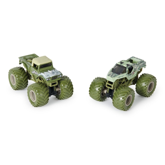 Imagine Monster Jam set 2 mașinuțe metalice Shaker și Soldier Fortune scara 1:64