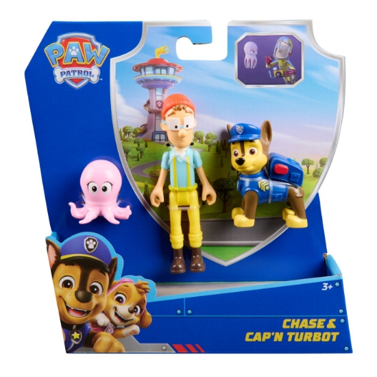 Imagine PATRULA CATELUSILOR SET 3 FIGURINE CHASE SI CAPITANUL TURBOT