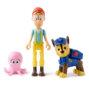 Imagine PATRULA CATELUSILOR SET 3 FIGURINE CHASE SI CAPITANUL TURBOT