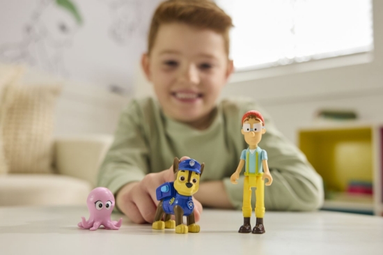 Imagine PATRULA CATELUSILOR SET 3 FIGURINE CHASE SI CAPITANUL TURBOT