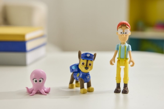 Imagine PATRULA CATELUSILOR SET 3 FIGURINE CHASE SI CAPITANUL TURBOT