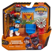 Imagine PATRULA CATELUSILOR RUBBLE SI ECHIPA CHARGER SI WHEELER CONSTRUCTIE CU NISIP KINETIC