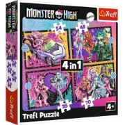 Imagine Puzzle Trefl 4in1 Monster High o zi electrizantă