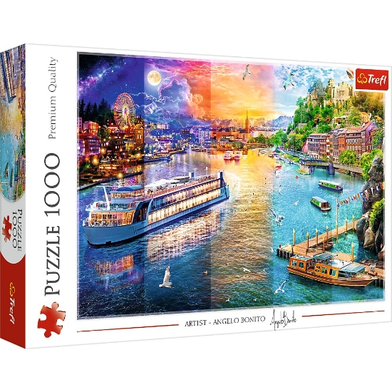 Imagine Puzzle Trefl 1000 Croaziera pe râu