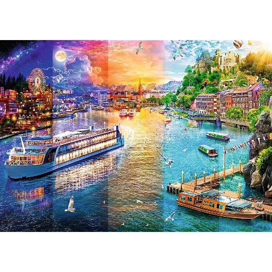 Imagine Puzzle Trefl 1000 Croaziera pe râu