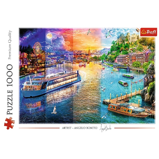 Imagine Puzzle Trefl 1000 Croaziera pe râu