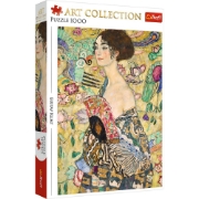 Imagine Puzzle Trefl 1000 Art Collection – Gustav Klimt: Doamna cu evantai