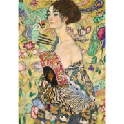 Imagine Puzzle Trefl 1000 Art Collection – Gustav Klimt: Doamna cu evantai